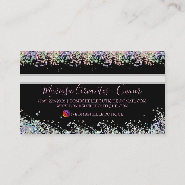 Tarjetas de visita con estilo tarjeta de crédito (Reverso)