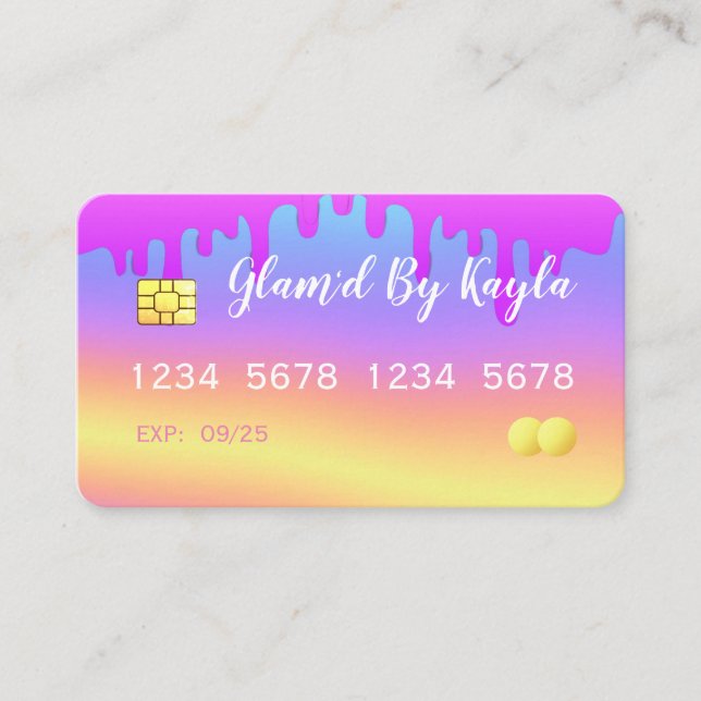 Tarjetas de visita con estilo tarjeta de crédito (Anverso)