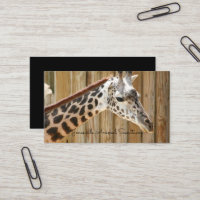 Tarjetas de visita con fotografía de jirafa