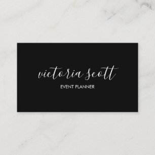 Tarjetas de visita con guiones blancos y negros