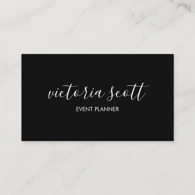 Tarjetas de visita con guiones blancos y negros (Anverso)