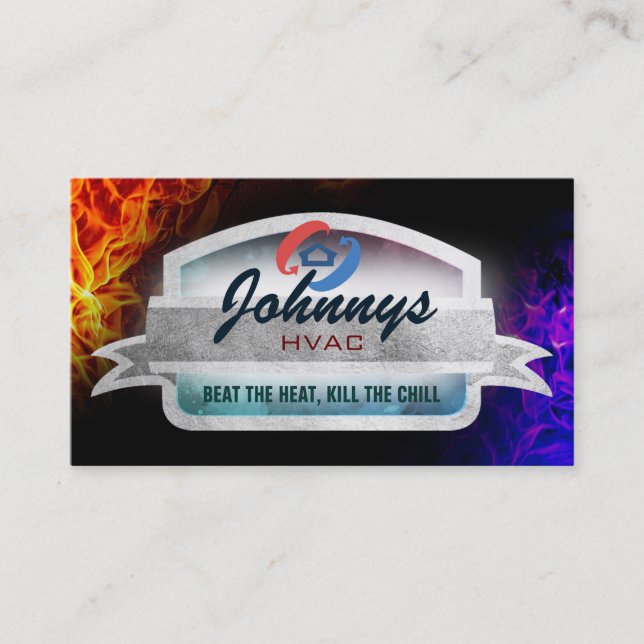 Tarjetas de visita con lemas HVAC (Anverso)