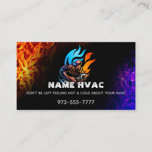 Tarjetas de visita con lemas HVAC