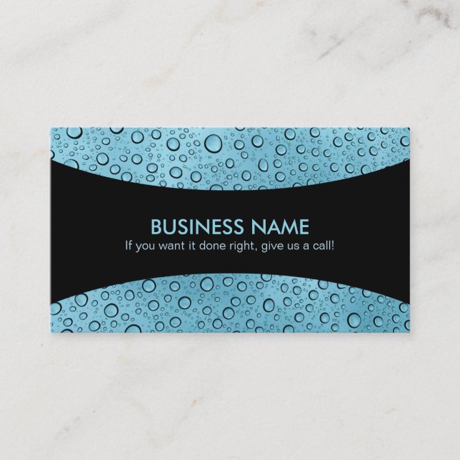Tarjetas de visita con lemas Water Drops (Anverso)