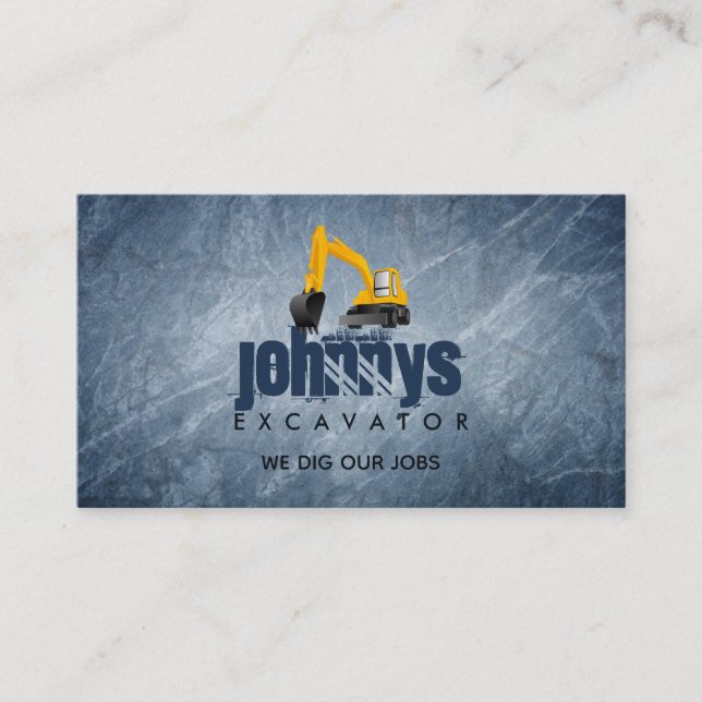 Tarjetas de visita con logotipo de excavación (Anverso)