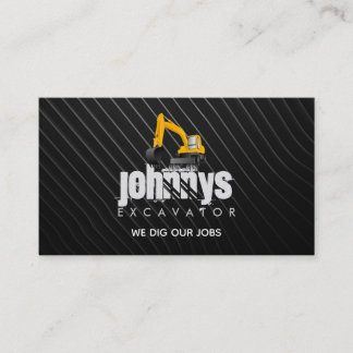 Tarjetas de visita con logotipo de excavación