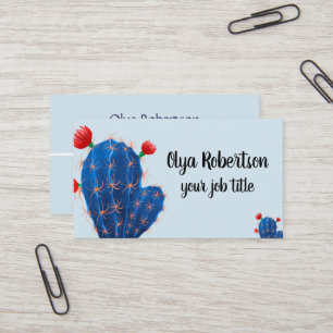 Tarjetas de visita con los cactus lindos