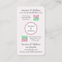 Tarjetas de visita con los códigos de QR para la