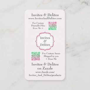 Tarjetas de visita con los códigos de QR para la