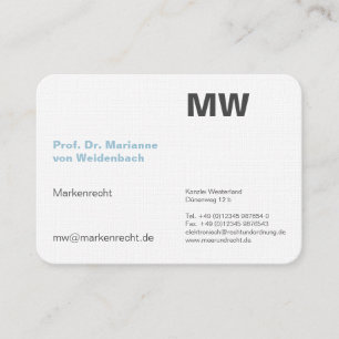 Tarjetas de visita con monograma