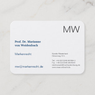 Tarjetas de visita con monograma