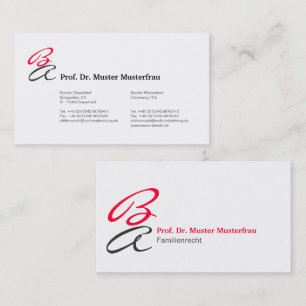 Tarjetas de visita con monograma