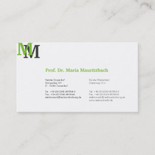 Tarjetas de visita con monograma