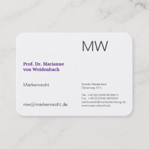 Tarjetas de visita con monograma