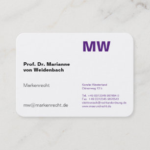 Tarjetas de visita con monograma