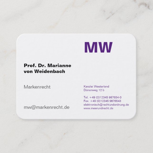 Tarjetas de visita con monograma (Anverso)