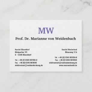 Tarjetas de visita con monograma