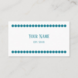 Tarjetas de visita con nombre Minimalista de punto