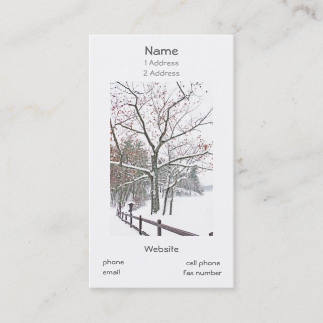 Tarjetas de visita con un tacto de la naturaleza (Anverso)