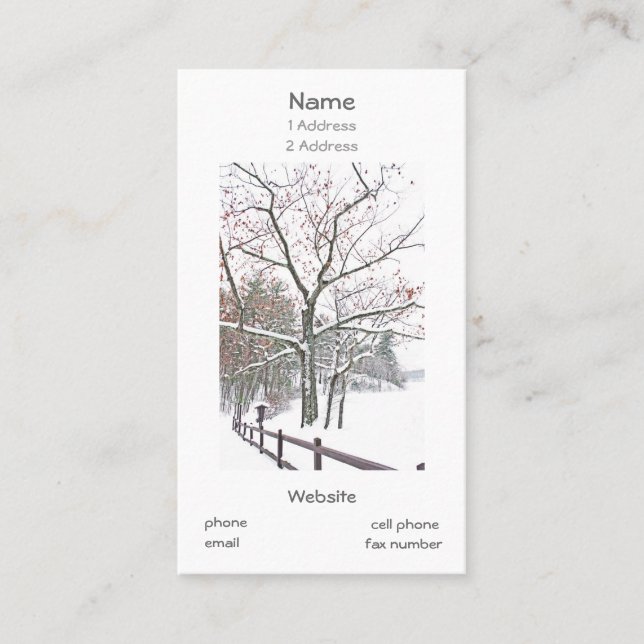 Tarjetas de visita con un tacto de la naturaleza (Anverso)