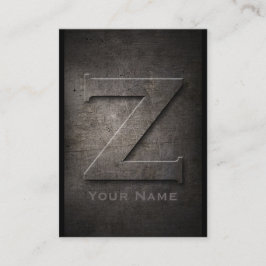 Tarjetas de visita cones monograma metalizado de