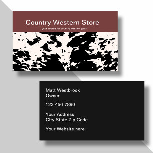 Tarjetas de visita Country Western Store