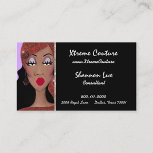 Tarjetas de visita "Couture" de la diva afroameric