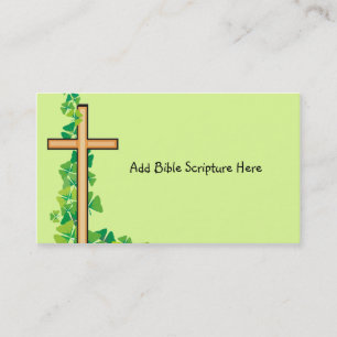 Tarjetas de visita cristiana Cross and Vine Christ