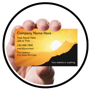 Tarjetas de visita cristiana Sun escénico