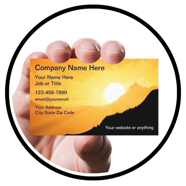 Tarjetas de visita cristiana Sun escénico (Subido por el creador)