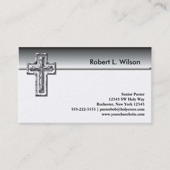Tarjetas de visita cruzada cristiana (Anverso)