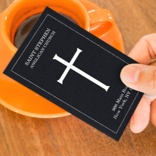 Tarjetas de visita cruzada de la iglesia