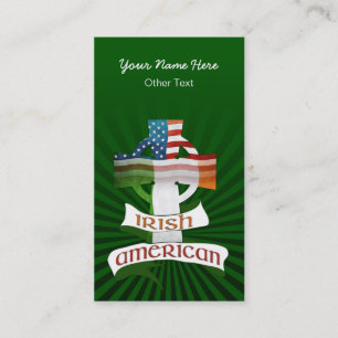 Tarjetas de visita cruzada Personalizado irlandesa