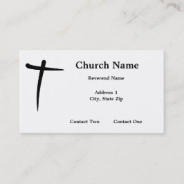 Tarjetas de visita cruzadas cristianas entintadas