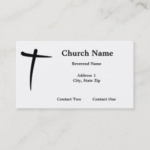 Tarjetas de visita cruzadas cristianas entintadas