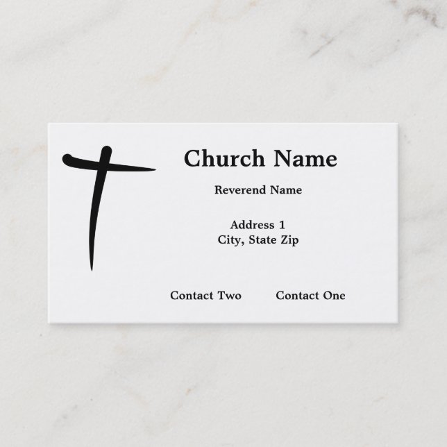 Tarjetas de visita cruzadas cristianas entintadas (Anverso)