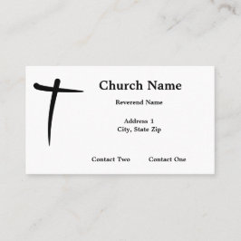 Tarjetas de visita cruzadas cristianas entintadas