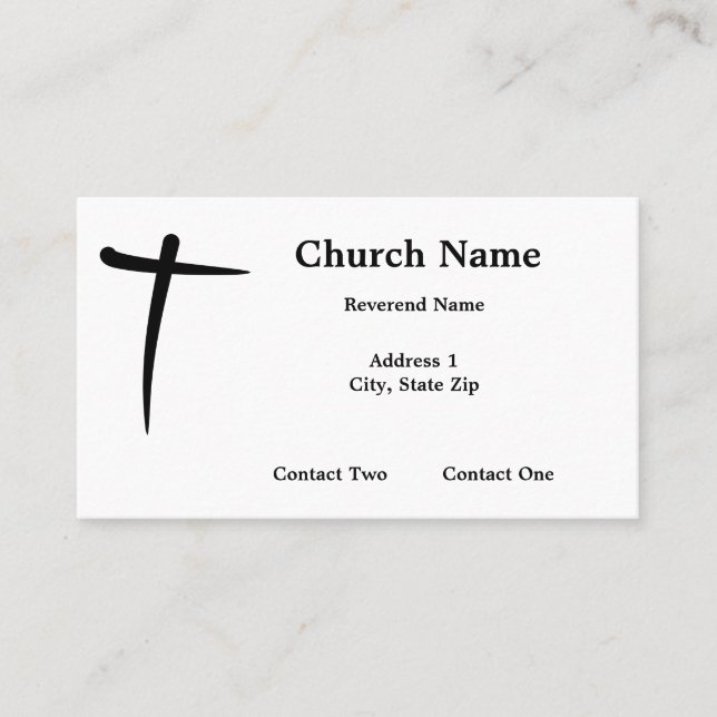 Tarjetas de visita cruzadas cristianas entintadas (Anverso)