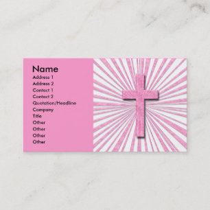 TARJETAS DE VISITA CRUZADAS DECORATIVAS ROSADAS