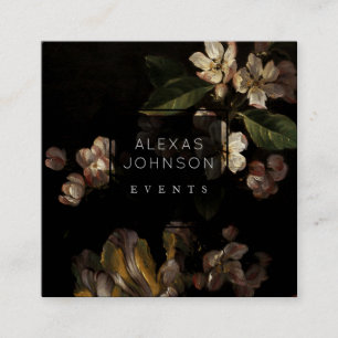 Tarjetas de visita cuadradas florales modernas del