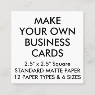 Tarjetas de visita cuadradas MATES personalizadas