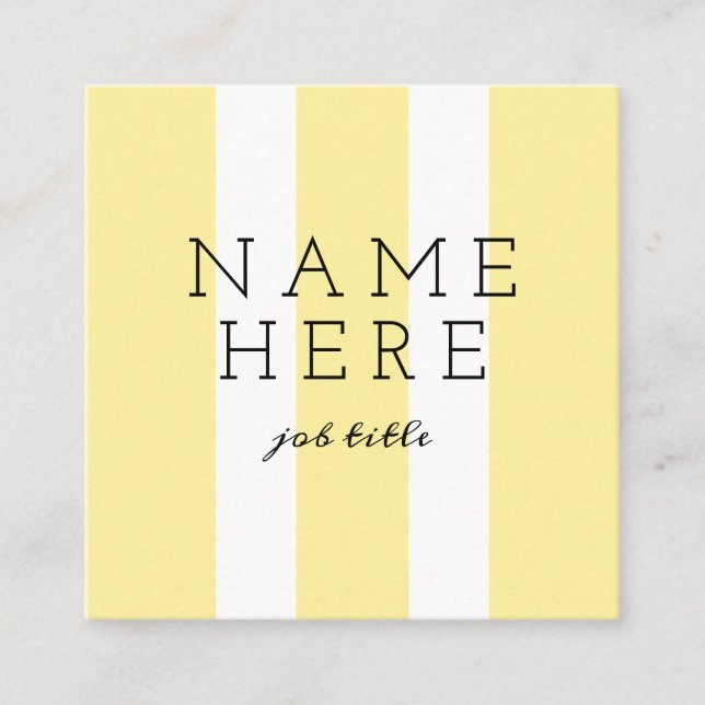 Tarjetas de visita cuadradas minimalistas modernas (Anverso)