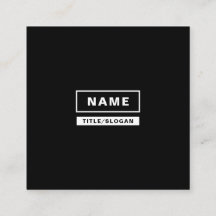 Tarjetas de visita cuadradas monocromáticas