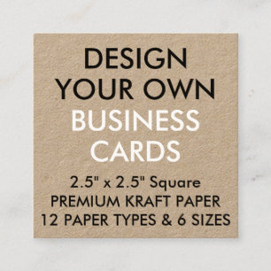 Tarjetas de visita cuadradas personalizadas