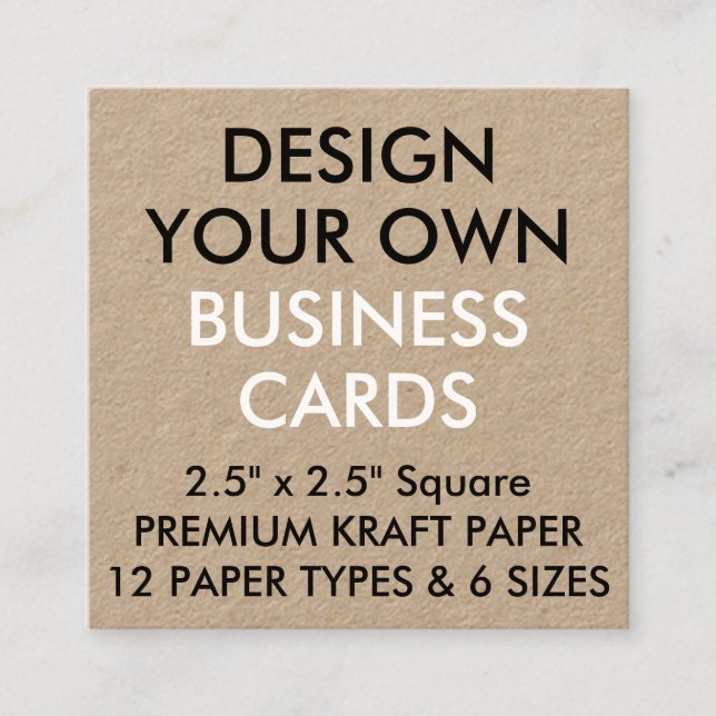 Tarjetas de visita cuadradas personalizadas (Anverso)