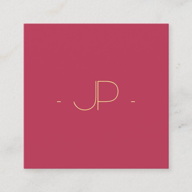 Tarjetas de visita cuádruple Monograma profesional (Anverso)
