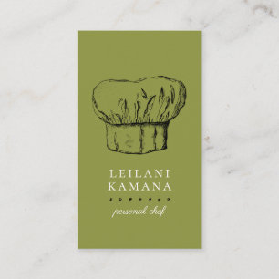 Tarjetas de visita culinarias del gorra del