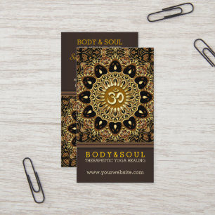 Tarjetas de visita curativas de la yoga del batik