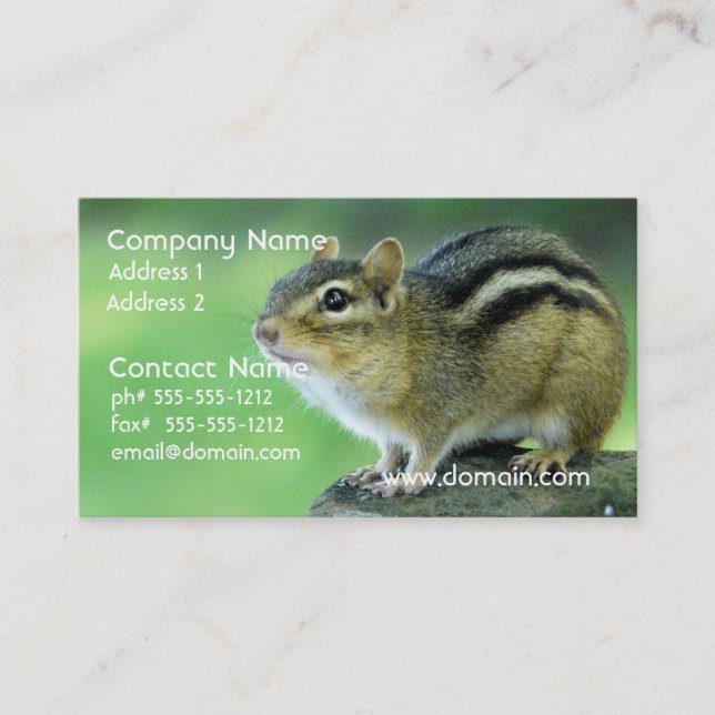Tarjetas de visita curiosas del Chipmunk (Anverso)
