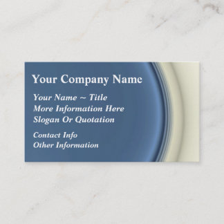 Tarjetas de visita Curvy azules y blancas con